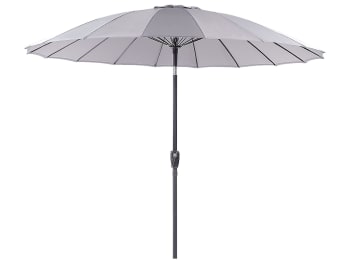 Baia - Parasol de jardin ⌀ 2.55 m gris clair