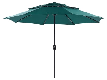 Bibione - Parasol de jardin ⌀ 2.85 m vert émeraude