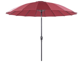 Baia - Parasol de jardín ⌀ 2.55 m rouge foncé