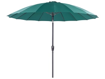 Huracan Ombrellone Con Manovella 350 Cm – Inclinabile 30°, Tessuto Poliestere 180 G, Protezione UV UPF 50+, Antivento