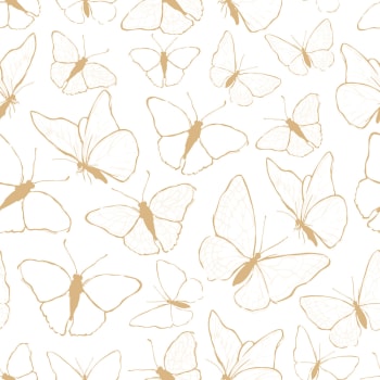 PICNIC DAY - Papier peint butterflies jaune