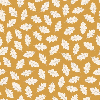 JORO - Papier peint oak leaves jaune