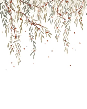 LILYDALE - Papier peint décor eucalyptus blooming l vert