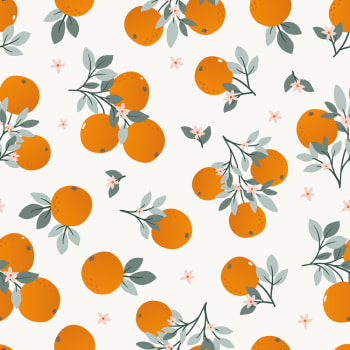 LOUISE - Papier peint tangerine orange