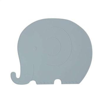 Elephant - Sets de table bleu en silicone H0,2x41x33cm