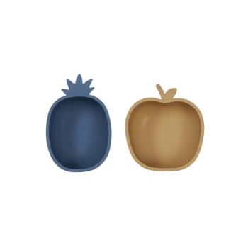 Apple - Bol bleu en silicone H4,5x10,5x9,5cm