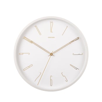 Belle numbers - Horloge murale ronde D35cm blanc