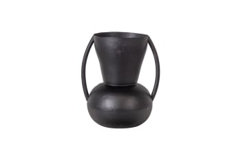 Siep - Vase en métal noir