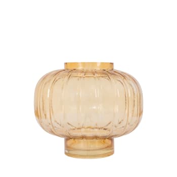 Castillo - Vase en verre H18cm ambre