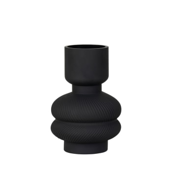 Uvita - Vase en verre H22cm noir