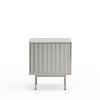 Sierra - Table de chevet 1 porte 2 tiroirs en bois gris clair
