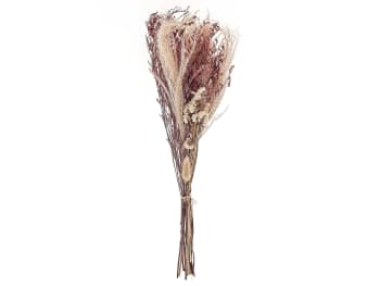 Zamora - Ramo de flores secas rosa natural marrón 50 cm