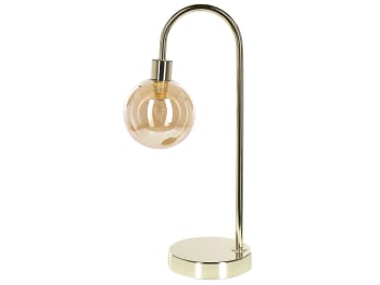 Ramis - Lámpara de mesa de metal dorado 41 cm
