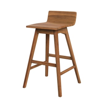 Greta - Chaise de bar en bois de teck 72,5 cm