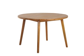 Verone - Table ronde de jardin en bois d'acacia 120 cm