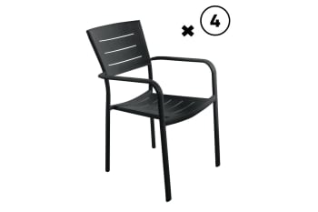 INARI - Lot de 4 fauteuils  en aluminium carbone