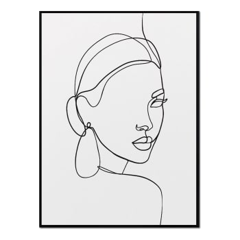 Minimalismo - Poster con cornice nera - volto femminile - 30x40