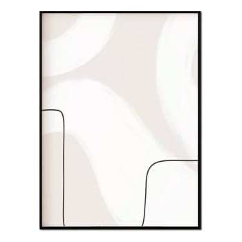 Minimalismo - Affiche avec cadre noir -  lignes minimalistes - 30x40