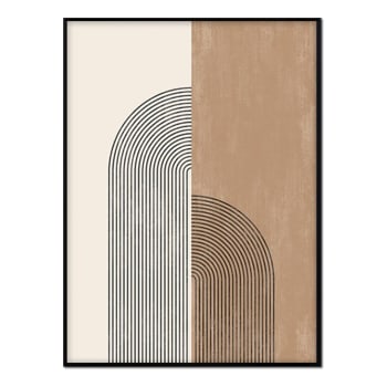 Minimalismo - Poster con cornice nera - geometria astratta - 50x70