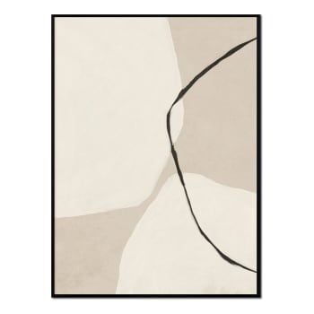 Minimalismo - Affiche avec cadre noir -  géométrie abstraite - 30x40