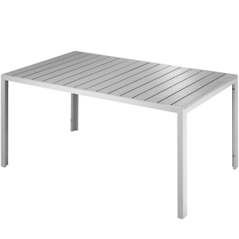 Aluminium Gartentisch Maren höhenverstellbare Füße 90x90x74,5cm schwar