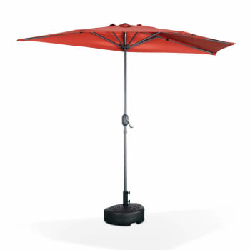 Calvi - Parasol de balcon D250cm terracotta demi parasol