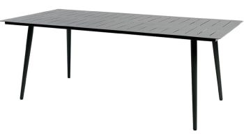 INARI - Table de repas 8 personnes  200x100 cm en aluminium carbone