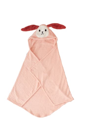 TOALLAS - Asciugamano coniglio 100% poliestere rosa 126X118 cm