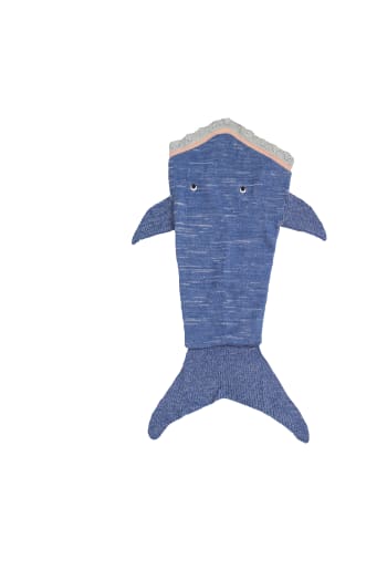 MONTESSORI - Couverture requin bleu 70X140 cm