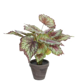 Begonia - Begonia artificiale rosso in vaso alt.40