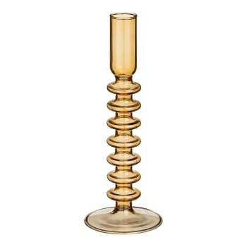 Agios - Kerzenständer aus braunem Glas, H20