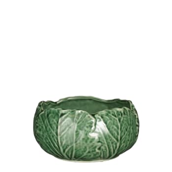CABBAGE - Vaso da fiori in porcellana verde D.16