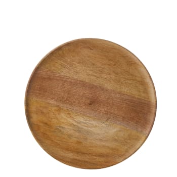 Duko - Assiette en bois de manguier marron D40