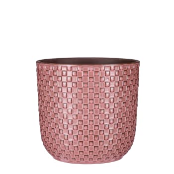Daan - Cache-pot en céramique rose clair D21,5