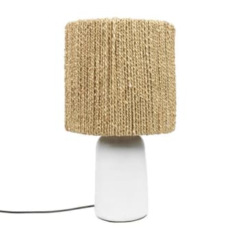 Chalki - Lampe à poser fibres naturelles h55cm beige