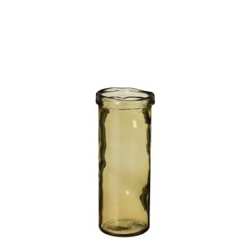 Pepe - Vase en verre recyclé marron H28