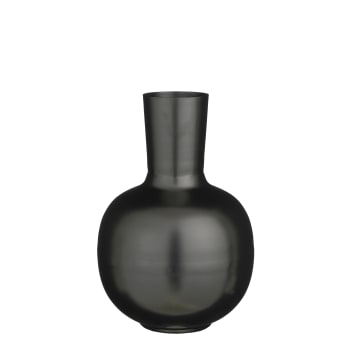 Dara - Vase en métal noir H42