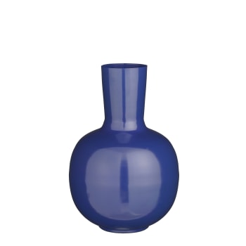 Dara - Vase en métal bleu H42