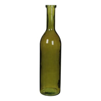 Rioja - Vase bouteille en verre recyclé vert foncé H75
