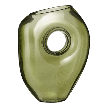 Jay - Vase en verre vert clair H22,5