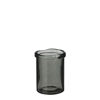 Pepe - Vase en verre recyclé gris H20