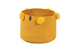 CALI - Cesta infantil artesanal lisa amarilla - 30x25