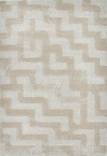 Tappeto per soggiorno motivo geometrico crema 160x230 HARMONIE