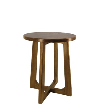 Artic - Table auxiliaire en bois marron Ø 45 cm