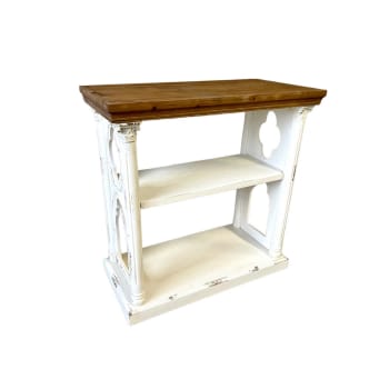 Victoria - Console en bois blanc patiné L 81