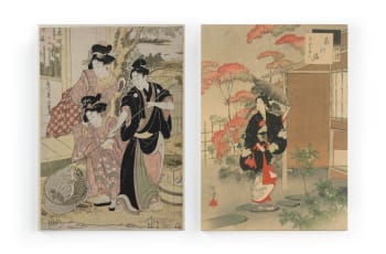JAPANESE ART - Set 2 Peintures sur toile 60x40 imprimées art japonais