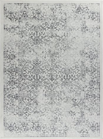Hazel - Orientalischer Vintage Teppich Grau/Elfenbein 200x275