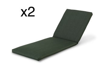 Acrylic - Pack 2 cojines de tumbona verde jeans