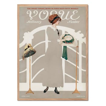 Póster con marco roble - moda verano 1907 - 30x40 Vogue