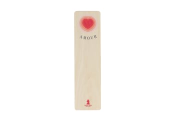 Amour - Marque-page en bois de bouleau flexible